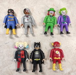 Playmobil DC φιγούρες υπερήρωες σαν καινούργιο, πακέτο 7 τεμαχίων