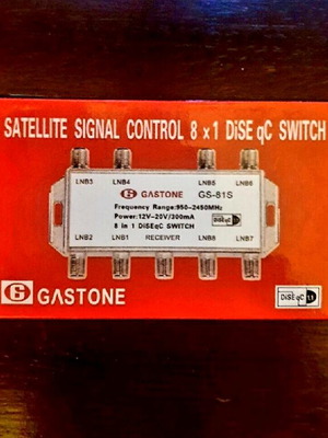 Ολοκαίνουργιο DiSEqC Switch Gastone GS-81S (8x1)**