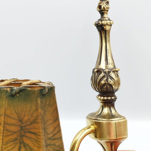 Vintage brass wall lamp used with handmade lampshade