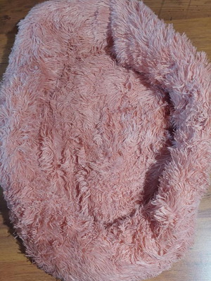 Fluffy plush dog and cat bed new, 70 cm, pink