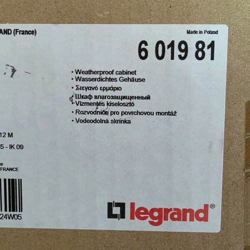 Legrand Plexo 601981 wall-mounted waterproof electrical panel 12 positions IP65 IK09