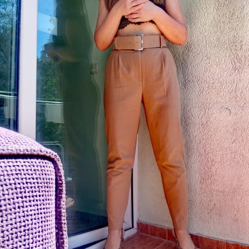 Zara pants Turkey, size S-M, beige brown
