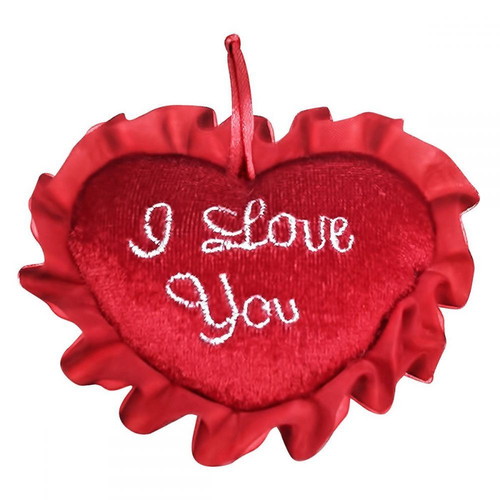 Plush heart "I Love You" with ruffle new 9x7cm