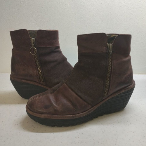 Fly London ankle boots used, size 39, burgundy