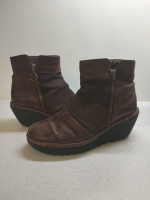 Fly London ankle boots used, size 39, burgundy