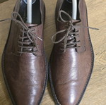 Emporio Armani men's shoes used, brown leather, size 42