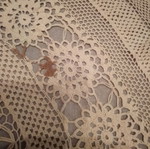 Ροτόντα βελονάκι μεταχειρισμένη, μπεζ, διάμετρος 1.80 μ., δεκαετίας '50-'60