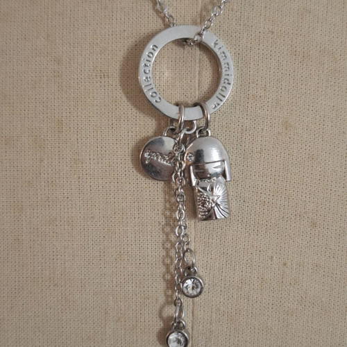 Kimmidoll Silver Pendant Necklace like new