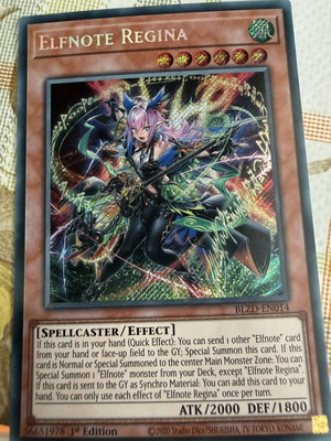 Elfnote Regina Yu-Gi-Oh! card, secret rare