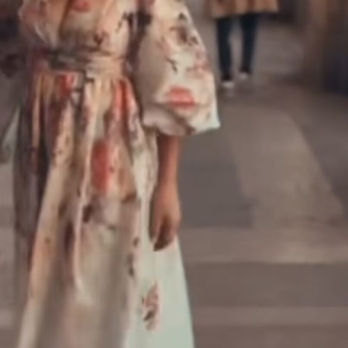 Floral dress new, multicolored with turquoise details