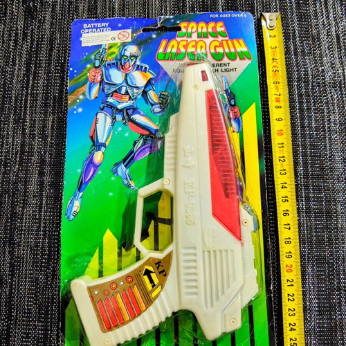 Vintage Space Laser Gun new, sealed in blister pack