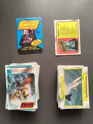 Topps 237 καρτελάκια Star Wars 1980 μεταχειρισμένα με 1 άδειο φακελάκι