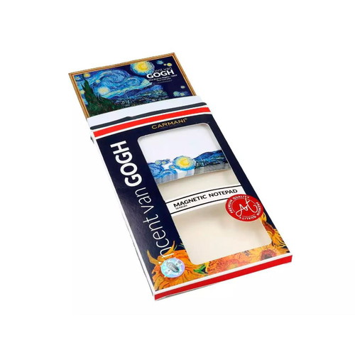 Magnetic notepad with Van Gogh Starry Night artwork new