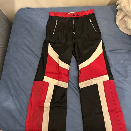 Motorcycle leather jeans Bershka like new, size M 38 10, black and white