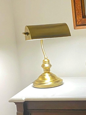 Μπρούτζινη λάμπα ναυτική γραφείου δεκαετίας ‘90 σαν καινούργιο