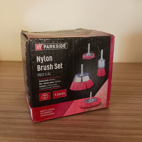 Parkside Nylon Brush Set PBZS 5 A1 new, 4 pieces