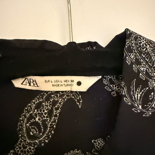 Zara long dress with belt new, black and white