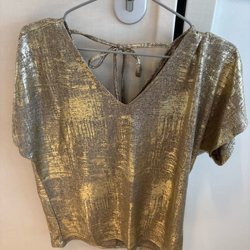 Gold Top with Back Opening Size Small New
