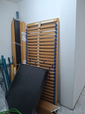 Single bed with storage and side panels used
