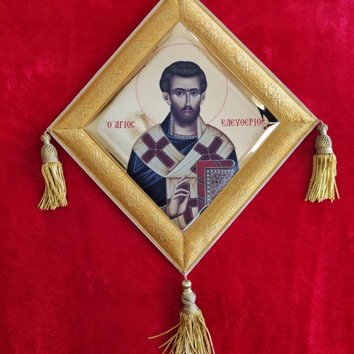 Epigonatio with Saint Eleftherios image new, luxurious