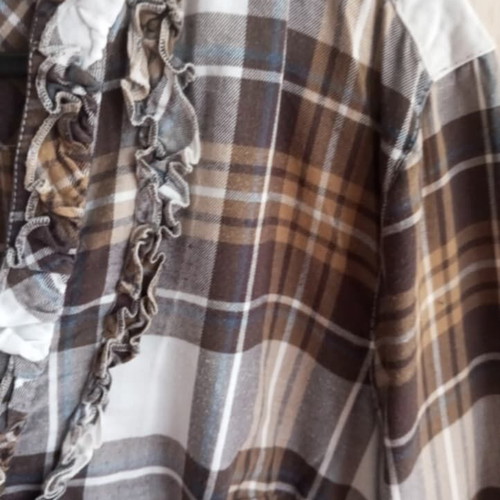 Playlife long checkered shirt like new, size S