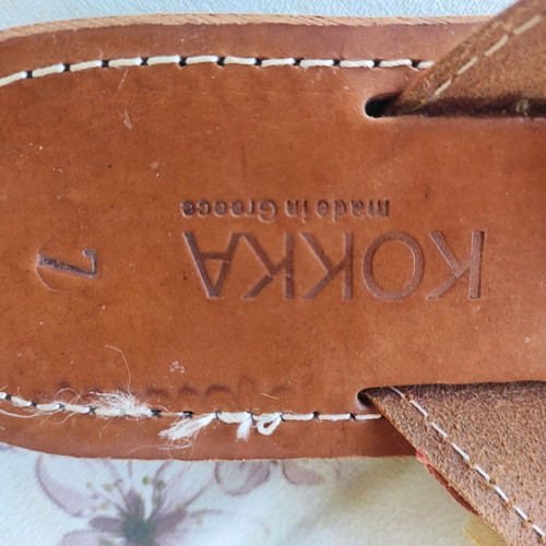 Kokka leather sandals like new, size 37, made in Greece
