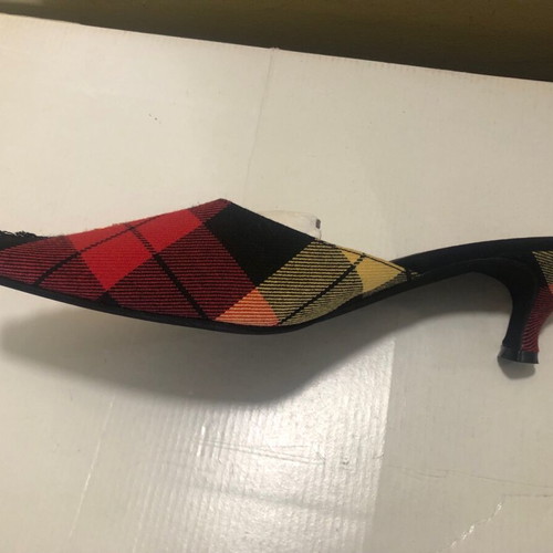 Sylvie Rost checkered evening slippers, size 40