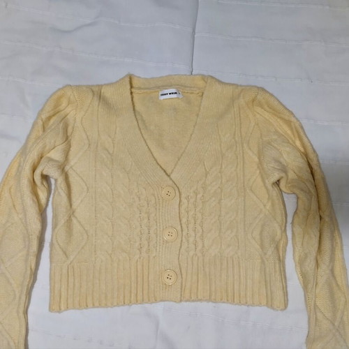 Tally Weijl cropped sweater blouse like new, small medium, yellow