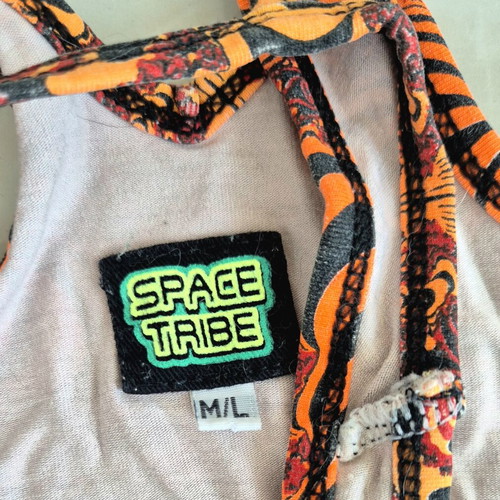 Space Tribe ψυχεδελικό μπλουζάκι τιραντάκι μεταχειρισμένο, πολύχρωμο, μέγεθος M/L
