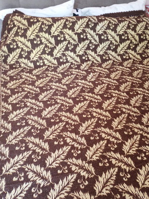 Wool Blanket like new with handmade crochet lace, 1.70x2.40m
