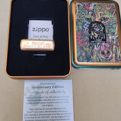 Zippo Mysteries of the Forest 10th Anniversary Limited Edition lighter like new