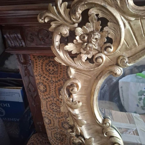 Rococo gold wall mirror 145x90cm like new