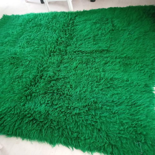 Flokati rug handmade, new, size 2.25×1.90