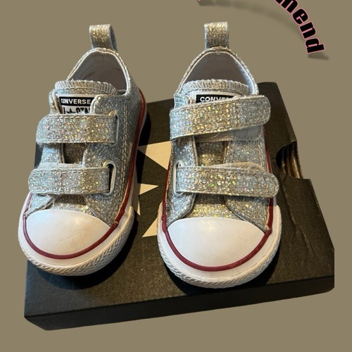Converse All Star baby shoes new glitter size 20