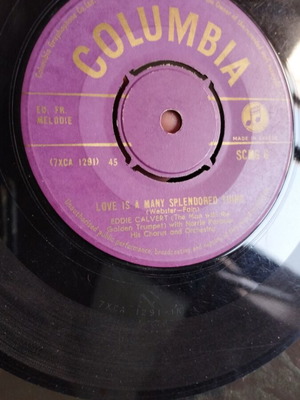 Eddie Calvert Love Is A Splendored Thing 7" single μεταχειρισμένο, jazz
