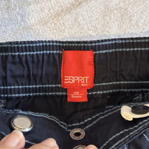 Esprit girls' skirt, dark blue with pleats, age 8