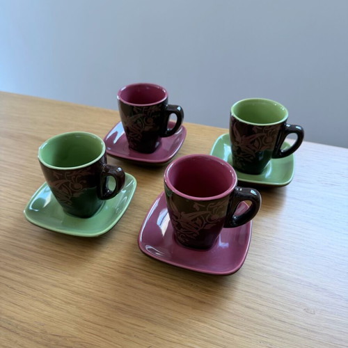Set of 4 cups for Greek coffee and espresso, new