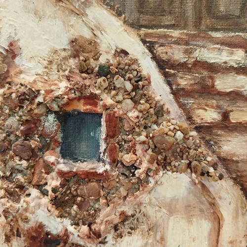 Authentic Painting "M. Psiacha" Traditional Landscape Mixed Media 25x30 cm