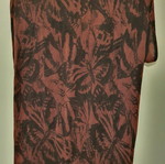 Scarf Bordeaux with black pattern