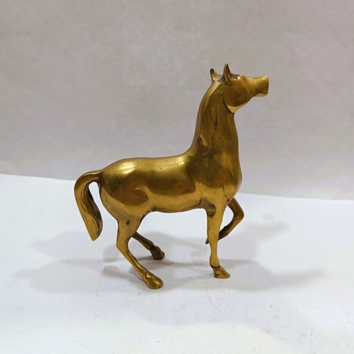 Vintage solid bronze collectible horse 11 cm