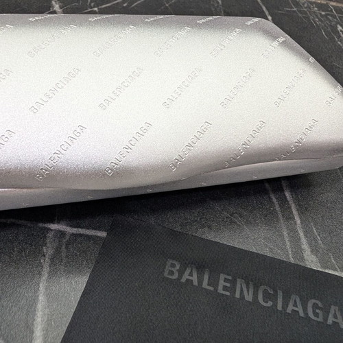 Balenciaga sunglasses case new black with silver card