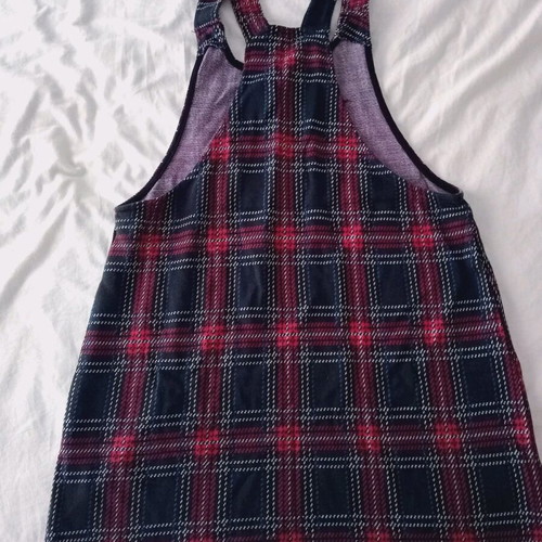 Terranova checked salopette dress like new, size M