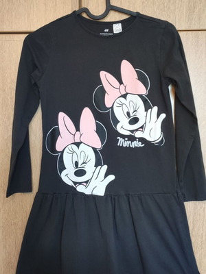 H&M dress 8-10 years used, black with Minnie print