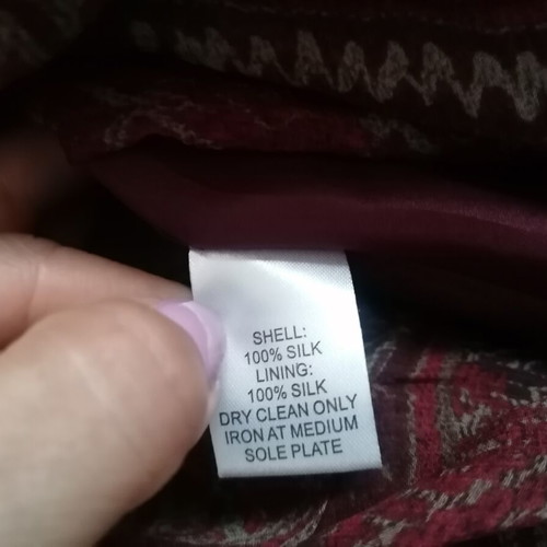 Peruvian Connection silk skirt new, colorful warm tones