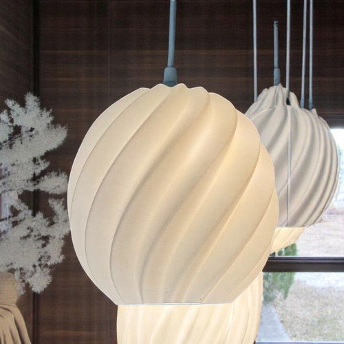 Wavy Light Sculpture new, modern 3D printed ceiling light