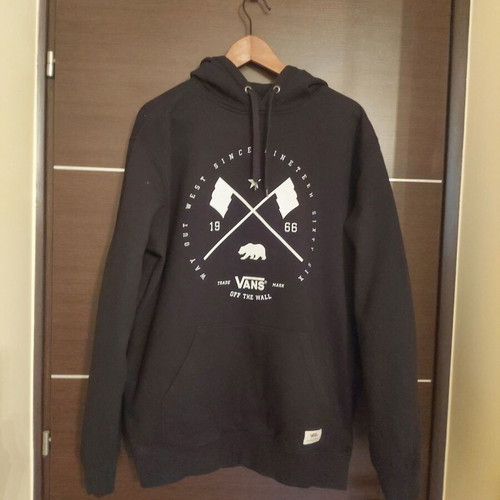Vans men's hoodie like new, black, size XL