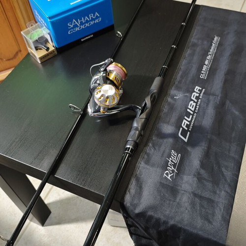 Rapture Calibra Spinning Rod Set used with Shimano SaharaHG 3000 reel