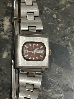 Seiko Automatic γυναικείο vintage ρολόι σαν καινούργιο, καφέ καντράν