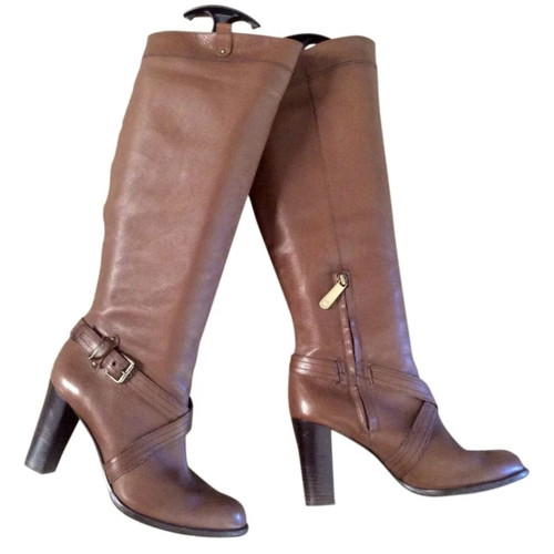 Bally brown riding boots used, size 40 with heel