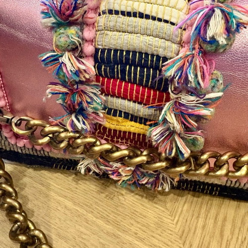 Kooreloo bag like new, colorful with long chain 25cm